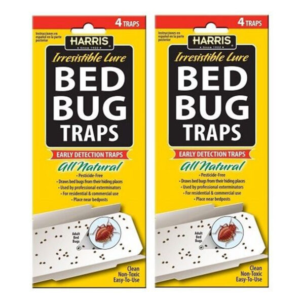 2 Pcs Harris Bed Bug Early Detection Glue Traps (4/Pack) BBT-1