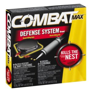 Combat Max Defense System Brand, Small Roach Killing Bait And Gel, 12 Counts