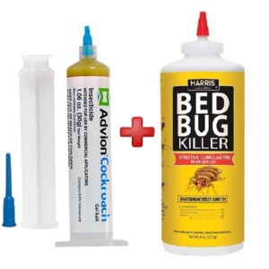 1 Pcs Advion Cockroach Gel With 1 Pcs Harris Bed Bug Killer Powder Bundle